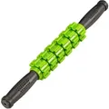 Produktbild: 2 X Massageroller Mit Griff, Triggerpunkt Selbstmassage, Muskel Faszienroller Nacken, Rücken, Beine, Schwarz-grün