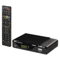 Produktbild: EMOS DVB-T2 HD Receiver H.265 HEVC mit USB, HDMI, SCART und Koaxial-Anschluss, Fernbedienung und Infrarot-Sensor, PVR, Mediaplayer und EPG Funktion, 1080p