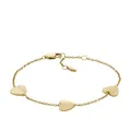 Produktbild: Damen Armband FOSSIL HARLOW JF04653710 Edelstahl Golden Herzen