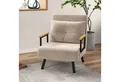 Produktbild: HOMCOM Schlafsofa Schlafcouch mit Bettfunktion, Verstellbare Sessel 1 Teile, 73 x 63 x 81 cm, Beige