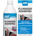 Produktbild: HG Rohrfrei Abflussreiniger – Schnell wirkender Rohrreiniger für Waschbecken, Rohre und Duschabläufe – 1 l