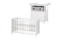 Produktbild: roba® Babymöbel-Set Hamburg 2-teilig, (2-tlg), Beistellbett & schmale Wickelkommode