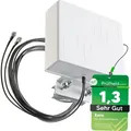 Produktbild: Xoro 5G LTE Antenne Außenantenne 2348 Multiband Duo Antenne 5G / 4G / 3G MiMo 2X 9 dBi max. Verstärkung Wetterfest Outdoor für LTE Router mit SM...