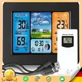 Produktbild: Wetterstation Funk mit Außensensor Thermometer Hygrometer Farbdisplay Retoo