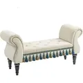 Produktbild: Homcom Luxus, Beige, Kunststoff, 40x58x117 cm, Wohnzimmer, Hocker, Sitzhocker
