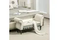 Produktbild: HOMCOM Polsterbank Hockerbank, Luxus Bettbank mit Holzbeine (Sitzbank, 1-St., Flurbank), für Schlafzimmer, Beige