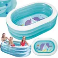 Produktbild: Kinderpool aufblasbar oval 163x107x46cm Planschbecken Garten bunt PVC