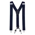 Produktbild: MASADA Hosenträger für Herren mit robusten Clips stufenlos verstellbar 3,5 cm breit und bis zu 195 cm Körpergröße Navy Dunkelblau