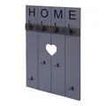 Produktbild: Mendler Wandgarderobe HWC-C89 Home, Garderobenpaneel Garderobe, Shabby-Look Vintage, 8 Haken 91x60cm - grau-blau