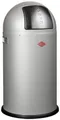 Produktbild: WESCO Mülleimer Pushboy Abfallsammler, mit Metalleinsatz, Griffe, Einwurfklappe aus Edelstahl und Bodenring