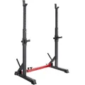 Produktbild: tectake® Squat Rack, multifunktional, Höhe und Breite verstellbar, bodenschonende Kunststoffkappen, inklusive 2 Aufnahmen für Hantelscheiben