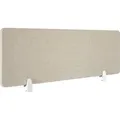 Produktbild: tectake® Schreibtisch Trennwand Noisy in 2 Größen inkl. 2 Befestigungsklemmen - Beige