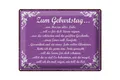 Produktbild: Femer GmbH Metallschild Spruch 40x30cm zum Geburtstag alles Liebe, (1 St), gewölbte Oberfläche, abgerundete Ecken, umgeschlagene Kanten