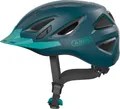 Produktbild: ABUS Stadthelm Urban-I 3.0 - Fahrradhelm mit Rücklicht, chirm und Magnetverschluss - für Damen und Herren - Blaugrün, Größe S (51-55 cm)