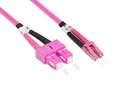 Produktbild: Patchkabel LWL Duplex OM4 (Multimode, 50/125) LC/SC, 15m, Good Connections®