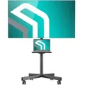 Produktbild: ONKRON TV Ständer rollbar für 23-60 Zoll, bis 40 kg, höhenverstellbar, max VESA 400x400, mit Rollen, Schwarz TS1137-B