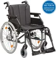 Produktbild: Leichtgewichtrollstuhl Tomtar MR-LG mit Kombiarmlehne, Polyurethanmangan grey metallic>>>>SB 45 cm