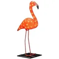 Produktbild: Konstsmide LED Acryl Flamingo, klein, 48 bernsteinfarbene Dioden, 24V Außentrafo, weißes Kabel