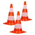 Produktbild: 3er Pack Warnkegel Warnleitkegel Verkehrsleitkegel Pylon Sicherheit 47 cm Kegel