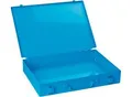 Produktbild: Sortimentskoffer ADB, leer, ohne Einteilung, abschließbar, mit Griff, B 335 x T 230 x H 50 mm, Stahl & ABS-Kunststoff, himmelblau RAL 5012