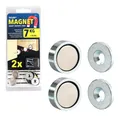 Produktbild: Tifler Türschnapper, magnetisch, zum bündigen Versenken, 16 mm, 2 Stück Magnete
