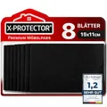 Produktbild: X-Protector Filzgleiter 8 Stück 15 x 11cm - Prämie Möbelgleiter Schwarz - Filz Selbstklebend