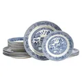 Produktbild: CreaTable 24014 China Town Blau, 18-teiliges Geschirrset Teller Set Steingut