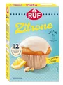 Produktbild: RUF Zitronen Muffins Backmischung, fruchtige American Style Muffins mit Zitronenglasur, einfache Zubereitung, 12 Muffin-Förmchen inklusive
