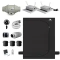 Produktbild: Green Spirit Growzelt Komplettset 60x120x180 cm - 2x75W LED Grow Lampe dimmbar, Classic L 150, für 3 Pflanzen, Belüftungssystem, Hygrometer, Stofftöpfe - Grow Komplett Set Zelt Schrank Box Wachstum