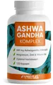 Produktbild: Ashwagandha Kapseln hochdosiert 120x - 600 mg Ashwagandha KSM-66® pro Tag - Komplex mit Ashwagandha-Wurzelextrakt, Magnesium, Zink, Vitamin B6 und Piperin - laborgeprüft mit Zertifikat - 100% vegan