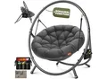Produktbild: KESSER® Hängesessel mit Gestell BALI Hängeschaukel Hängestuhl bis 150kg für Indoor und Outdoor + Kissen & Seitentasche Hängekorb Stahlgestell & Schaumstoff Sitzpolster ideal für Wohnzimmer & Garten