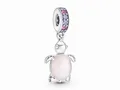 Produktbild: Pandora 798939C02 - Rosafarbene Meeresschildkröte Murano-Glas Charm-Anhänger - Sterling Silber Crystal Multicolor