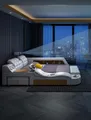 Produktbild: Bett Multifunktion Betten tv beamer usb led Massage Funktion Hotel Luxus Möbel