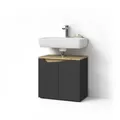 Produktbild: Livinity Waschbeckenunterschrank Timavo, Anthrazit, 60 x 57.5 cm mit 2 Türen
