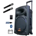 Produktbild: E-Lektron EL30-M MK-III 700W Mobile PA Sound Anlage Akku-MP3-USB-SD inkl. Funkmikrofone Soundsystem - EL812660 - Schwarz