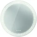 Produktbild: Duravit Happy D.2 Plus Spiegel rund mit Beleuchtung, Icon-Version, mit Spiegelheizung, 900x900x55mm, Weiß Matt, HP7486S00000000, Ausführung: Lichtfelddekor: radial