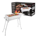 Produktbild: BEM Rambo Argos hochwertiger Holzkohlegrill aus Edelstahl, Grill, Mangal, Holzkohle Klappgrill mit Kohlebehälter und komfortablen Griffen, BBQ Grill, Campinggrill, Picknickgrill