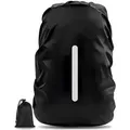 Produktbild: AVANA Regenschutz für Rucksäcke (10-17L) Wasserdichte Regenhülle Schulranzen Rucksack Cover reflektierender Rucksacküberzug Schwarz - Größe XS - Schwarz