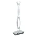 Produktbild: EGLO LED Tischlampe Lasana 2, 2 flammige Tischleuchte, Nachttischlampe aus Alu, Stahl, Kunststoff, Farbe: Chrom, weiß, inkl. Schalter