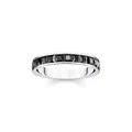 Produktbild: THOMAS SABO Ring schwarze Steine pavé silber 925 Sterlingsilber, Geschwärzt