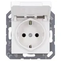 Produktbild: Jung 1520 BFKL WW Schuko Steckdose 16 A 250 V bruchsicher mit Klappdeckel Serie AS 500 alpinweiß 250 V