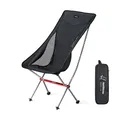 Produktbild: Naturehike Tragbarer Campingstuhl Ultraleichter Klappstuhl, Schnelle Demontage und Montage, Zum Angeln, Picknick, Outdoor, Wandern (Schwarz Large)