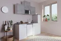 Produktbild: Küche Miniküche Singleküche Küchenzeile Weiß Beton Luis 180 cm Respekta