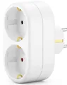 Produktbild: ORSEM Mehrfachsteckdose Schutzkontakt Steckdosenadapter Stromadapter Stecker Multi-Steckdose 2x Schutzkontakt-Buchse 16A max. 3500W Weiß