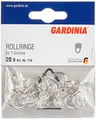 Produktbild: GARDINIA Rollringe für Vorhangschienen/T-Schienen, T-Rollring, Metall/Kunststoff, Silber/Transparent, 20 Stück