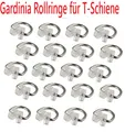 Produktbild: Rollringe für Vorhangschienen/T-Schienen, T-Rollring, Metall/Kunststoff, Silb...