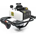 Produktbild: Wiltec - Erdlochbohrer 2,2kW 3 ps 63 ccm Benzinmotor, Erdbohrer mit 2 Takt Motor, Pfahlbohrer Motorerdbohrer für saubere Bohrungen
