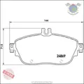 Produktbild: Kit Bremsbeläge Brembo Hinterachse für MERCEDES SLS 6.2 D bi1