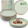 Produktbild: Sänger Rio Minze | Dessertteller 6 teilig, Steingut Frühstücksteller 6 Personen, Kuchenteller spülmaschinenfest mikrowellenfest multifunktional, Steingut Geschirr mintgrün | VALUE COLLECTON