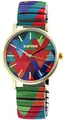 Produktbild: Raptor Colorful Edition Damen-Uhr mit Edelstahl Zugarmband Ø36mm Bunte Armbanduhr analog Stretch Geschenke für Frauen